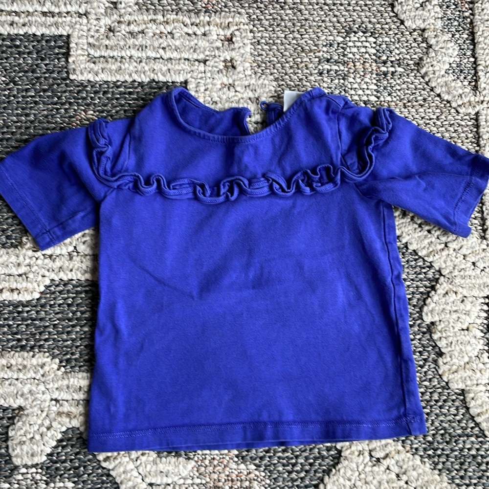 Jane and jack cobalt blue ruffle top 3T